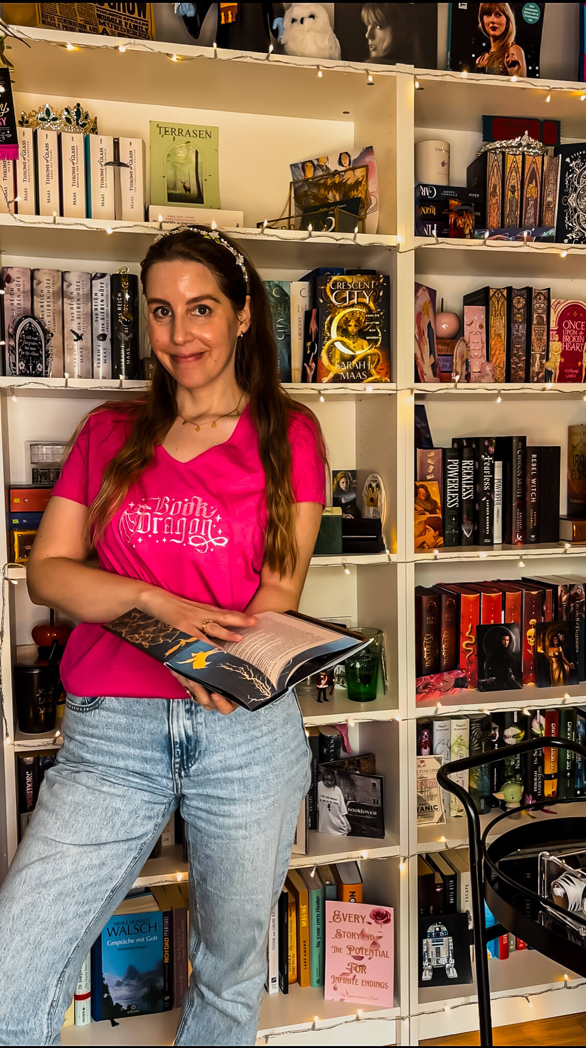 Book Dragon V-Neck
