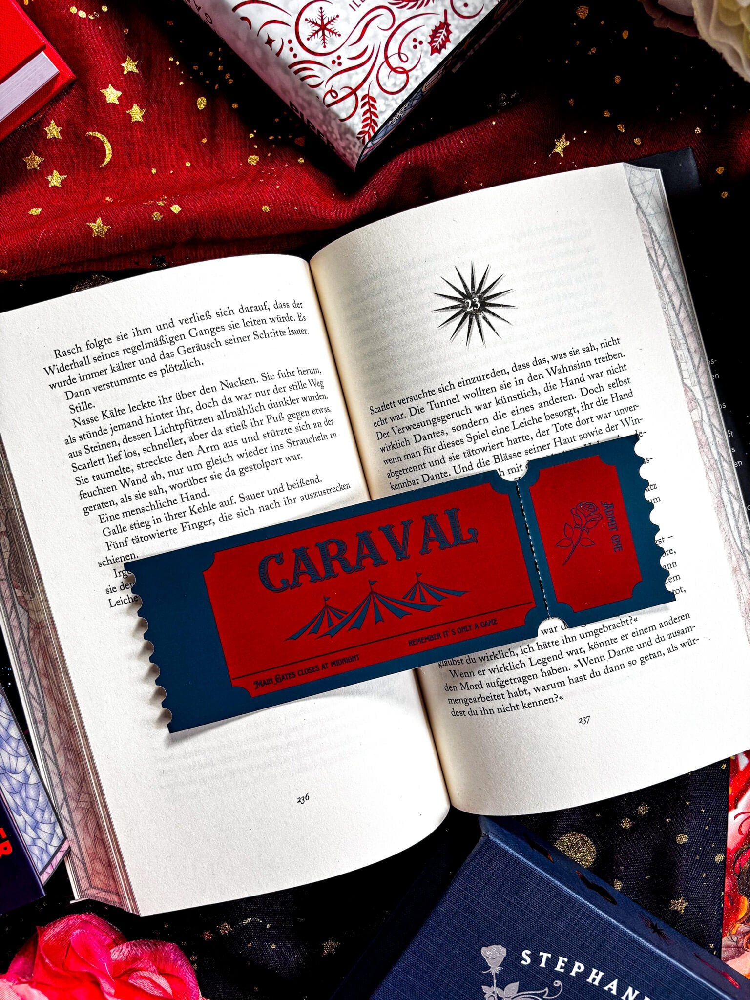 Admit one Caraval Ticket Lesezeichen - Readers and Dreamers Shop