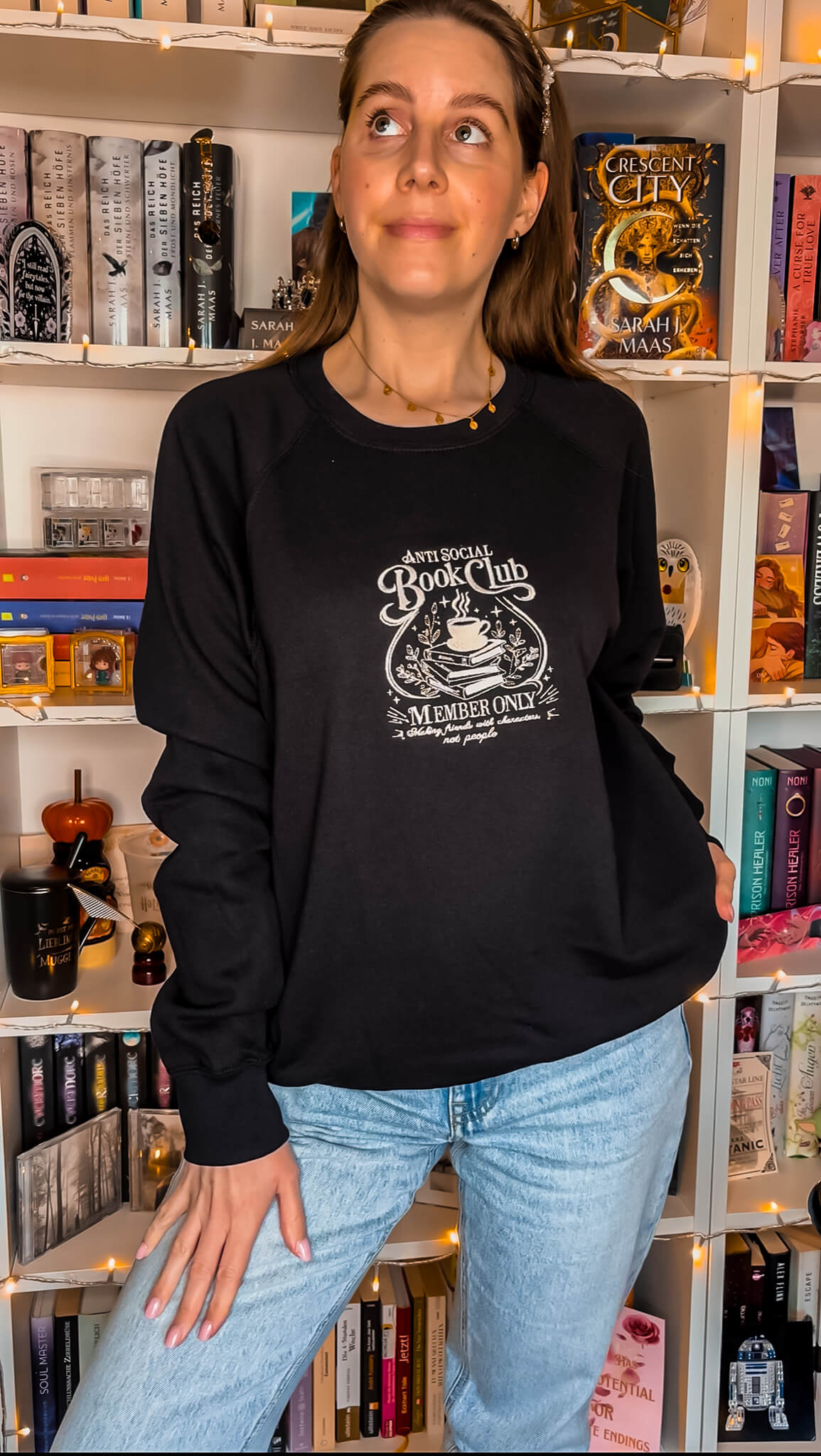 Anti - Social Club Crewneck bestickt - Readers and Dreamers Shop