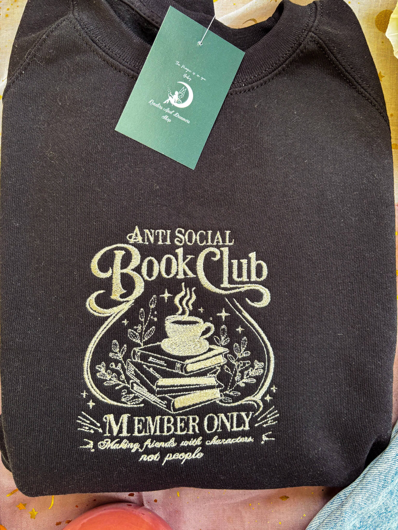 Anti - Social Club Crewneck bestickt - Readers and Dreamers Shop