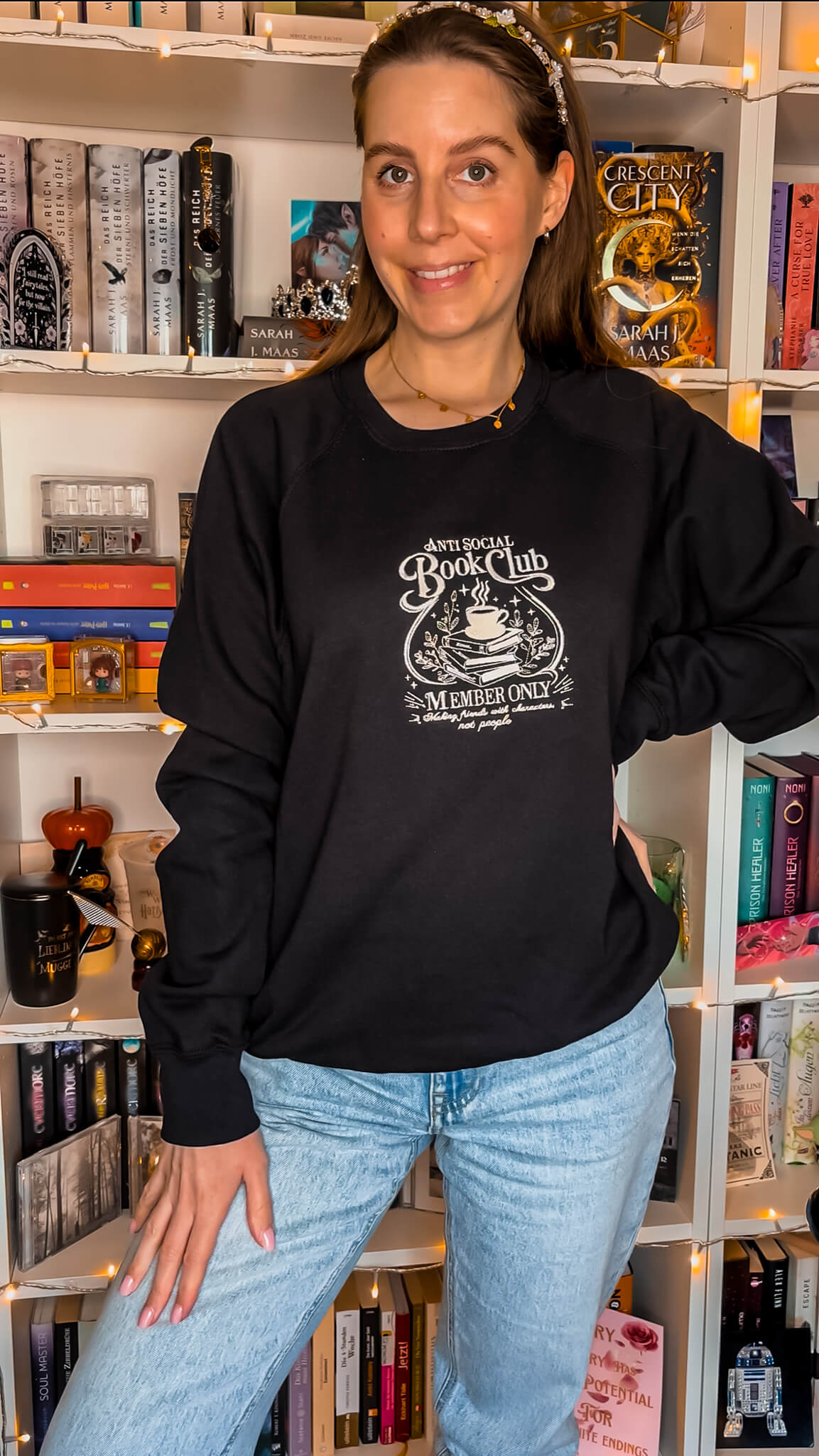 Anti - Social Club Crewneck bestickt - Readers and Dreamers Shop