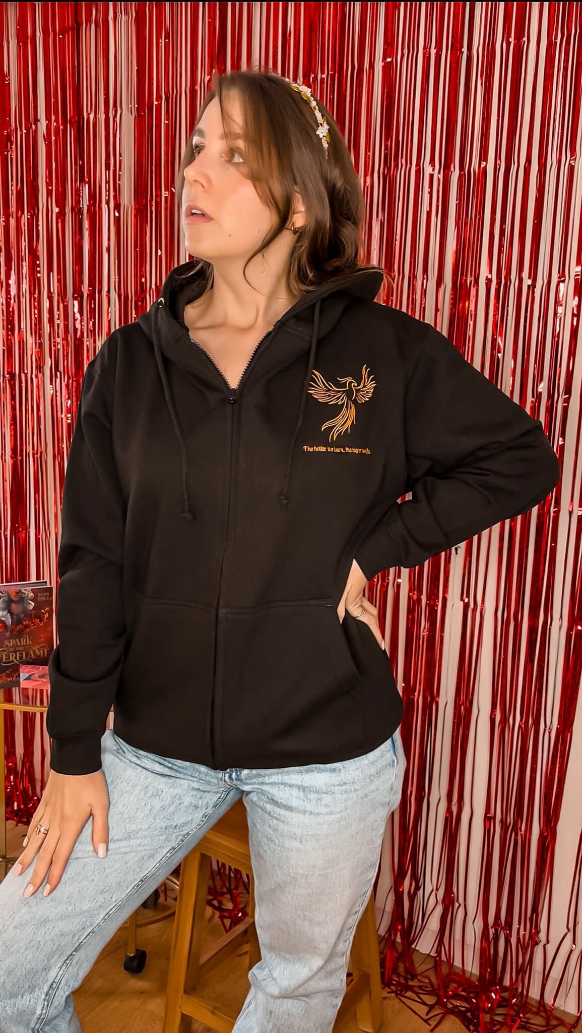 The higher we fly Sweatjacke bestickt - Readers and Dreamers Shop