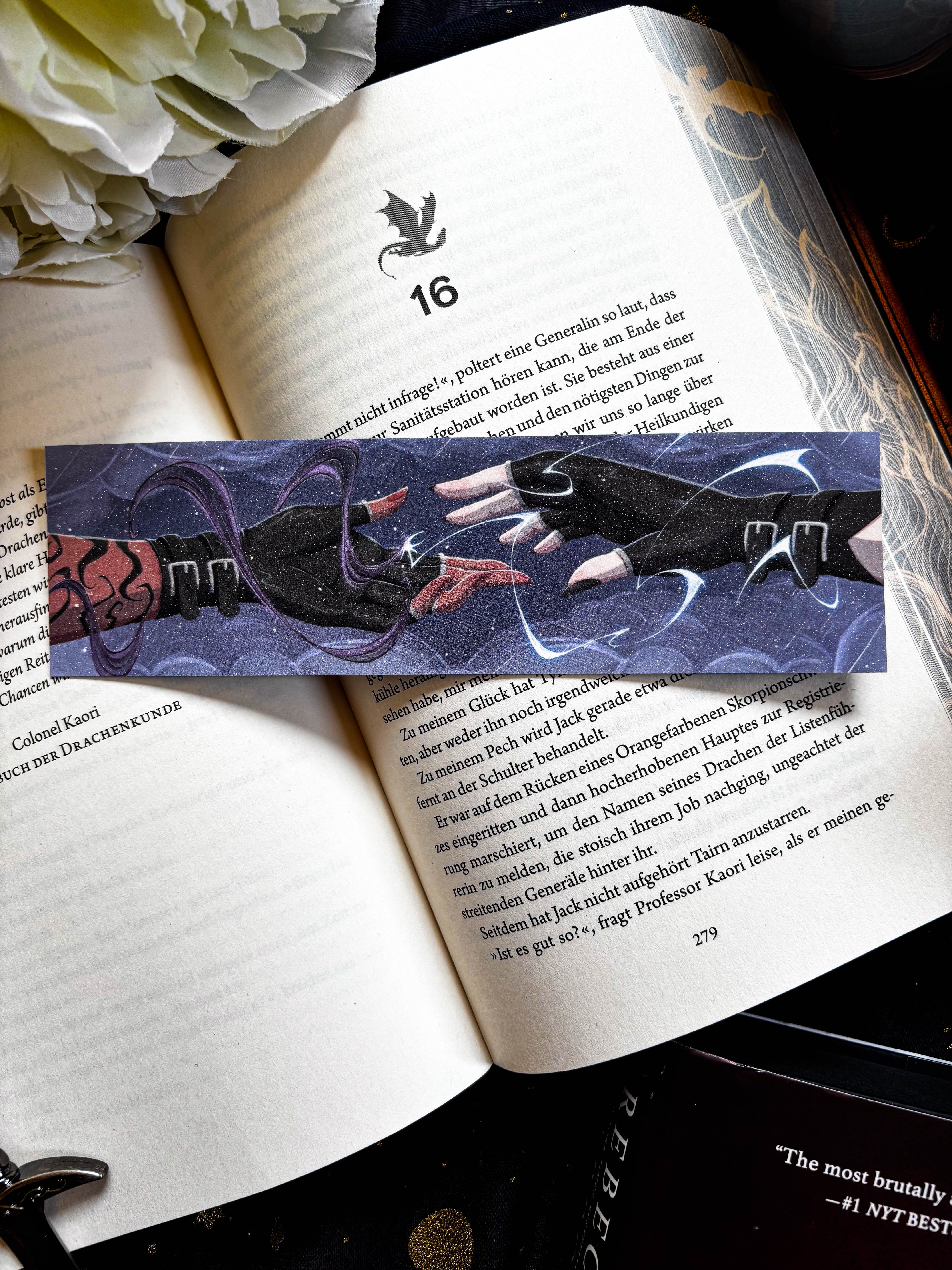 Xaden and Violet - Touching Hands Lesezeichen - Readers and Dreamers Shop