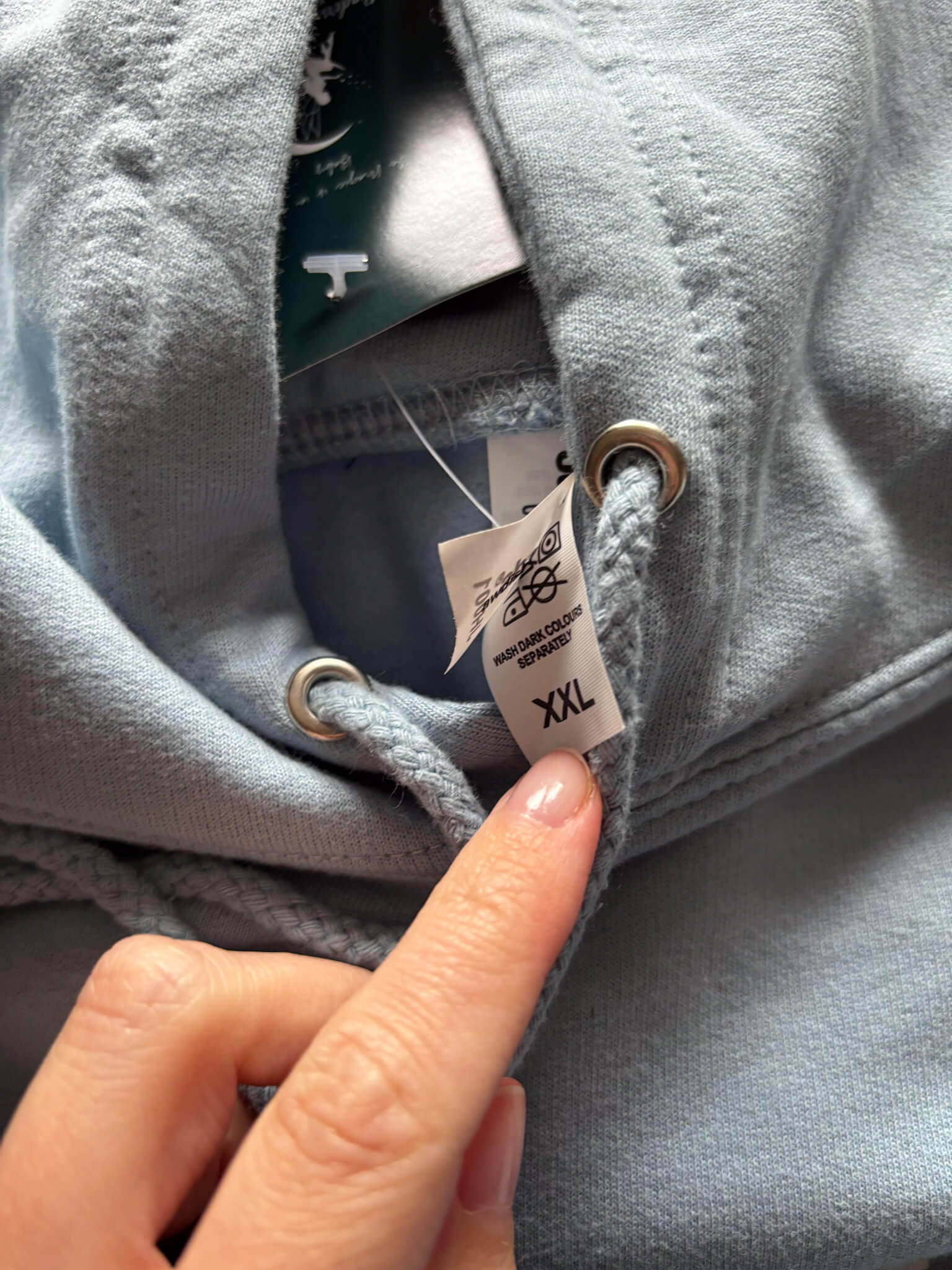 Velaris Hoodie Blau XXL mit kleinem Loch Mängelexemplar