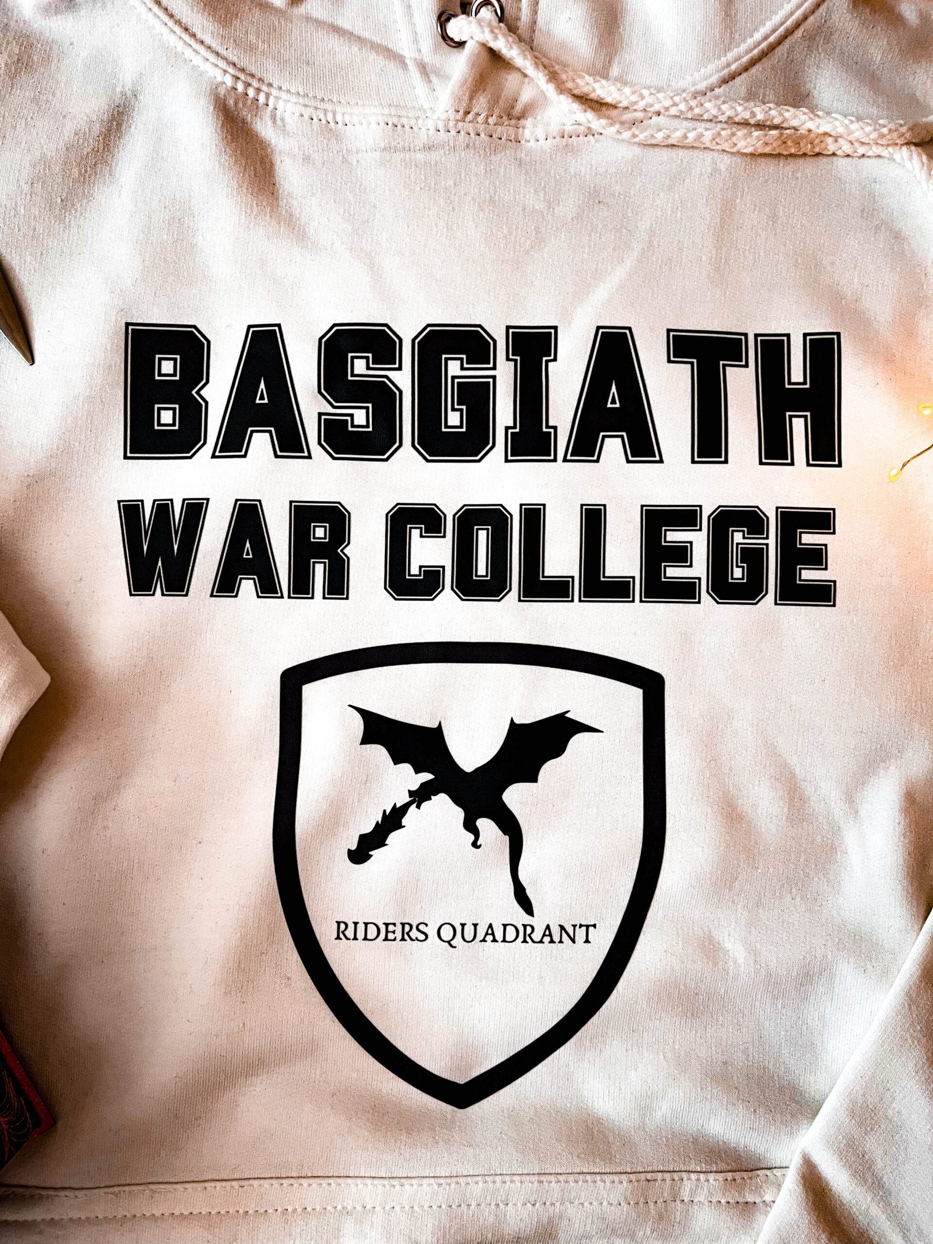 Basgiath Riders Quadrant Überproduktion Hoodie Weiß 3XL - Readers and Dreamers Shop
