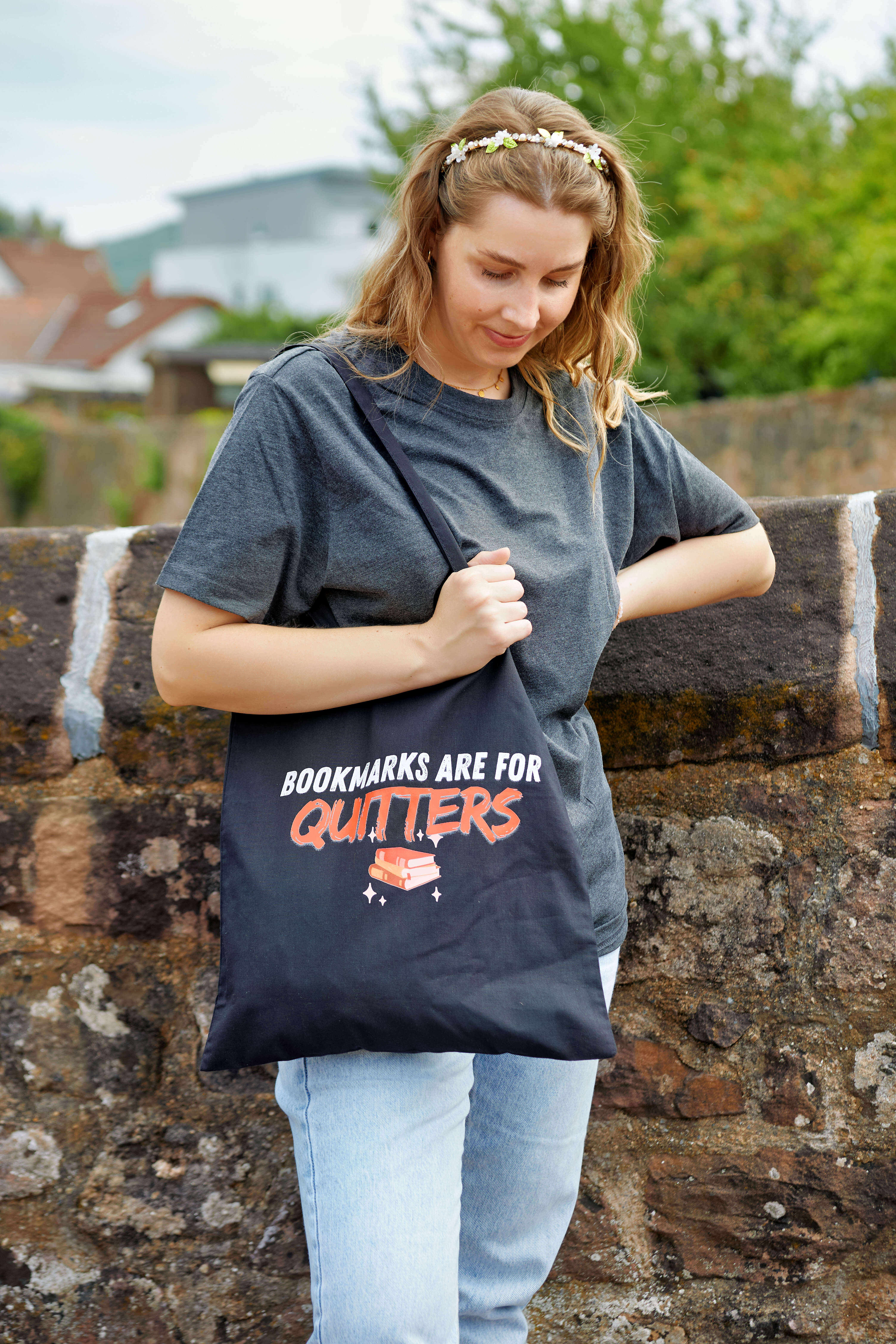 Bookmarks are for Quitters Baumwolltasche - Readers and Dreamers Shop