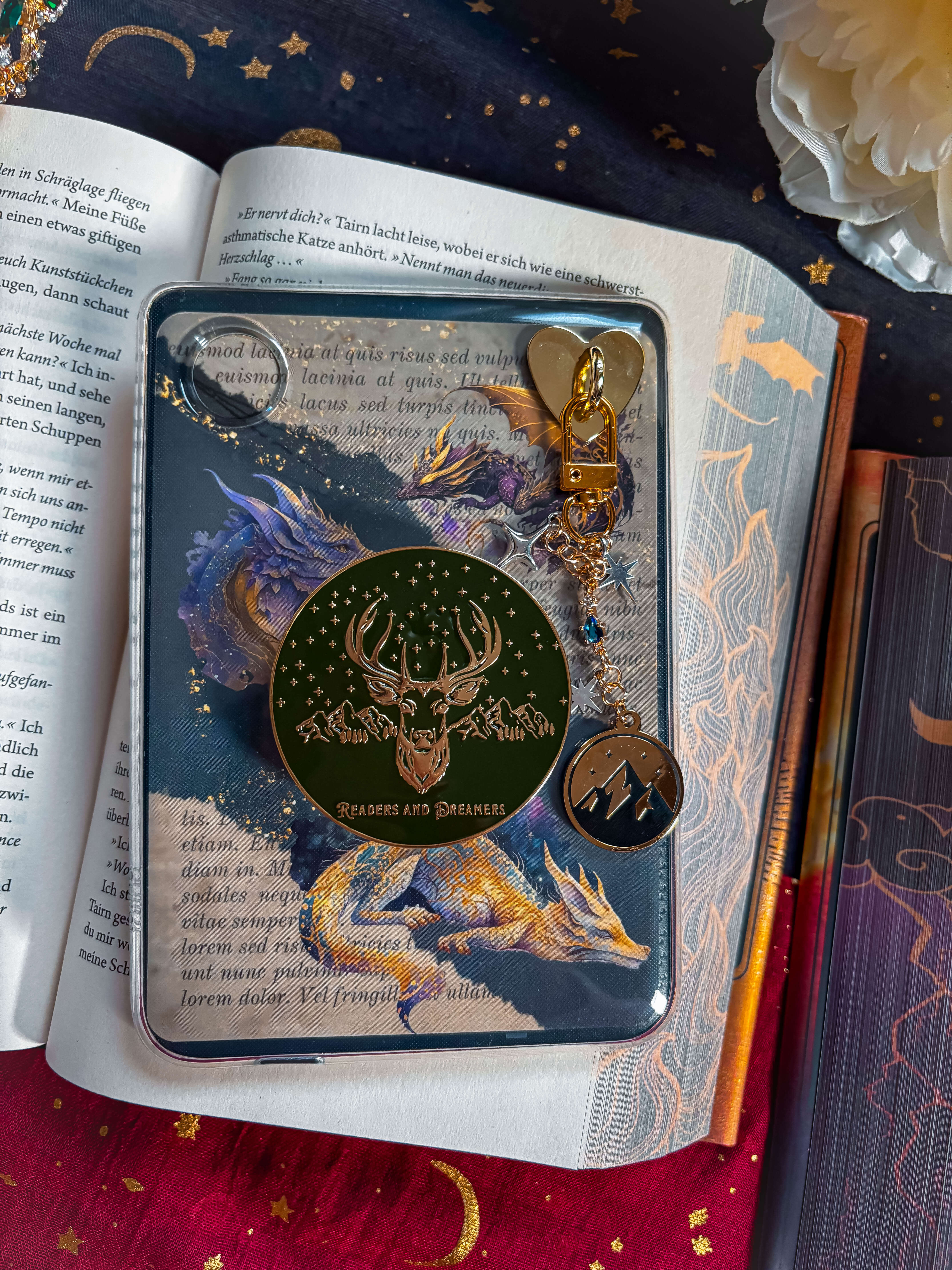 Charmkette Phone/eReader Sternennacht - Readers and Dreamers Shop