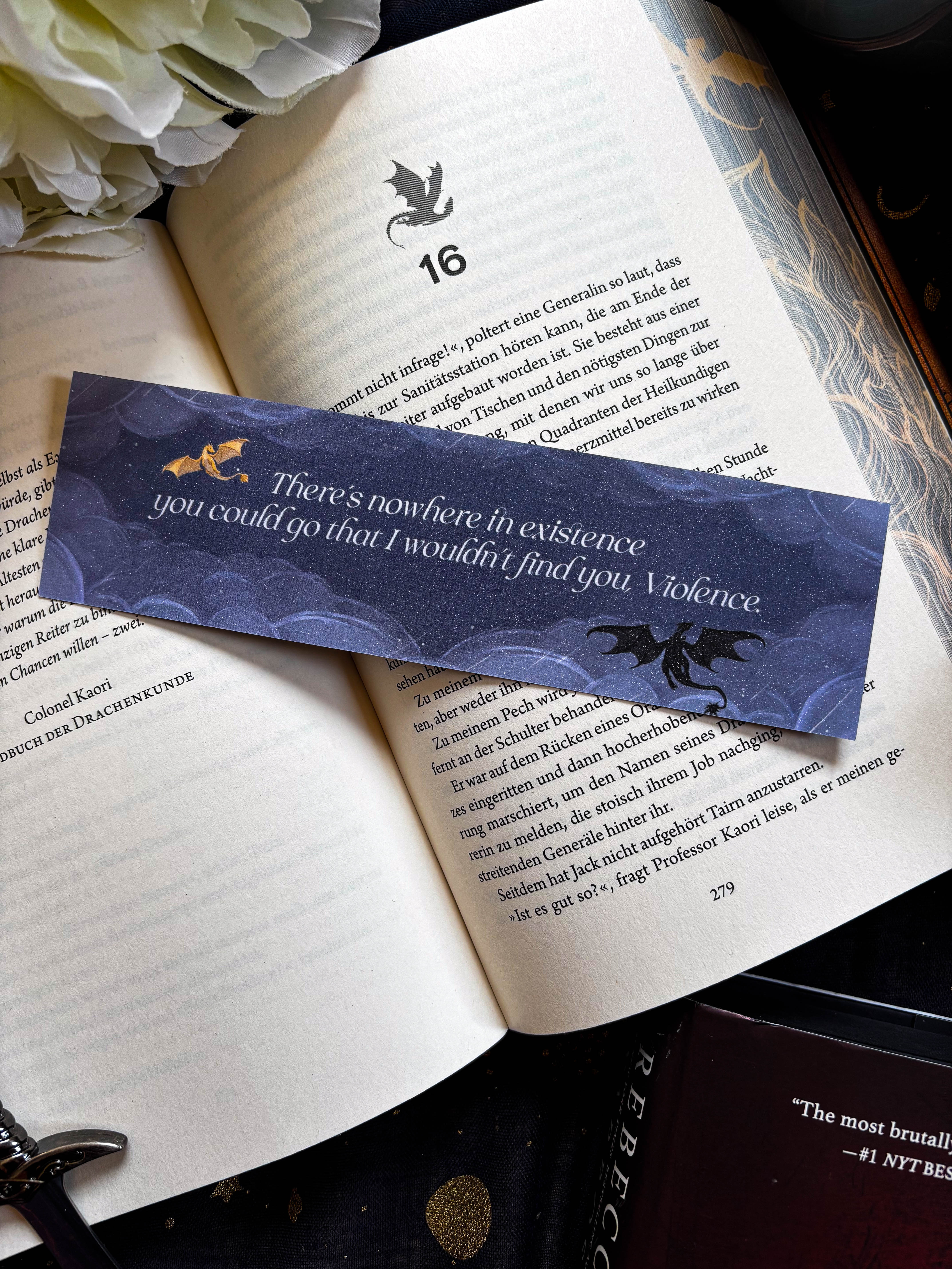 Xaden and Violet - Touching Hands Lesezeichen - Readers and Dreamers Shop